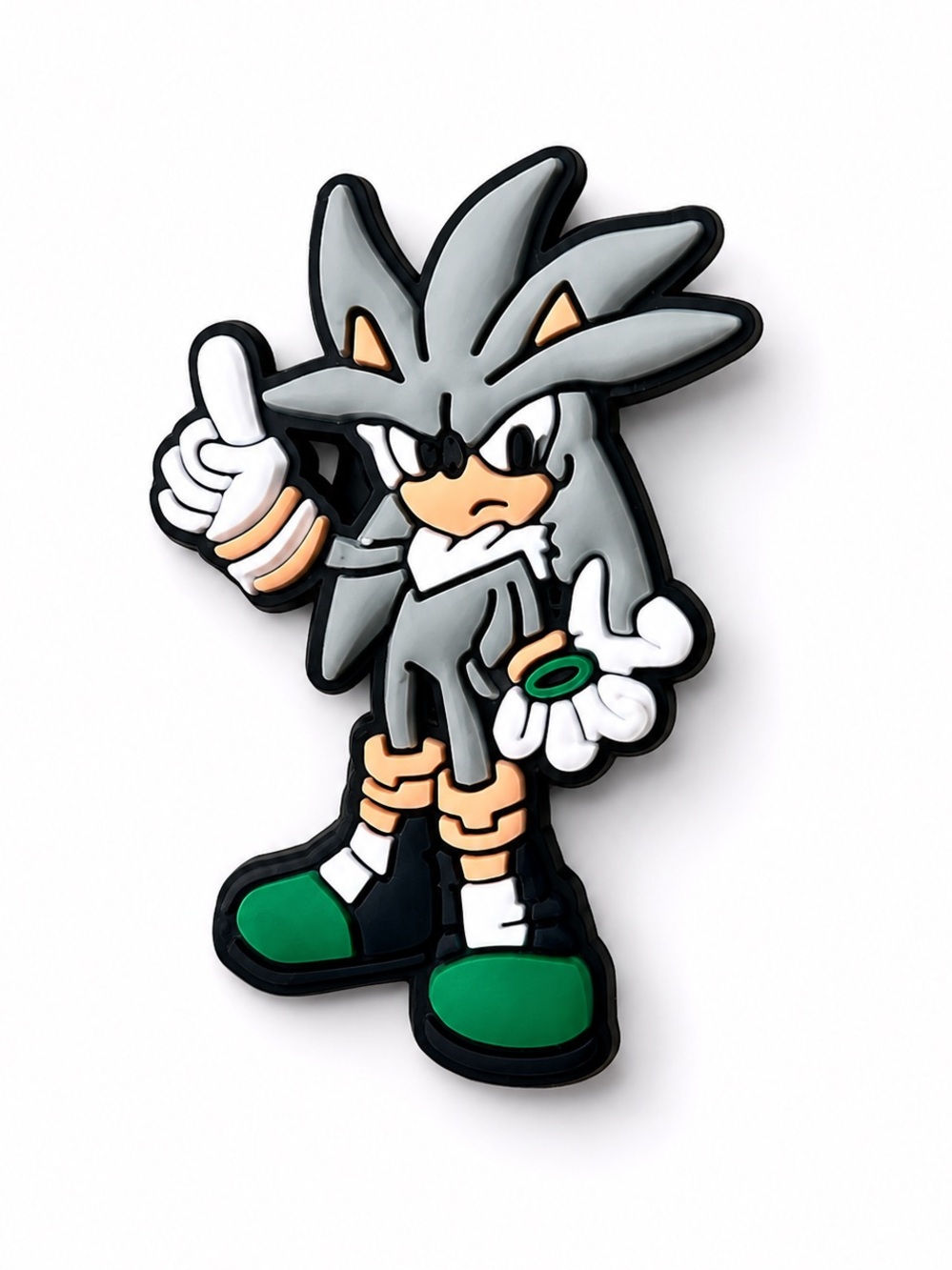 Crocs Charm Sonic The Hedgehog Character Silver